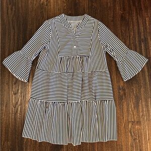 Striped Black and White Women's Top
